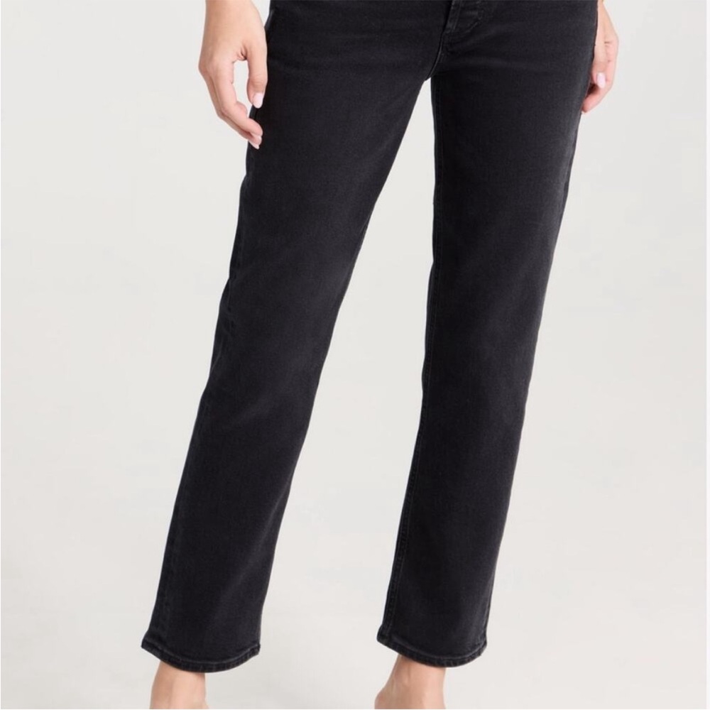 Agolde Black Riley-Straight Leg Women's Jeans